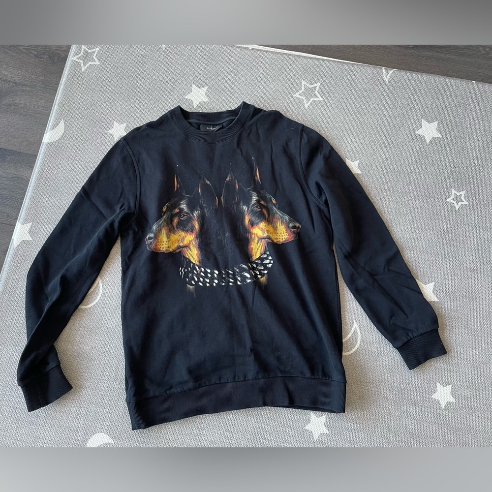 Givenchy Doberman print black sweatshirt crewneck